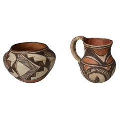 Antique 2 Pueblo Pottery Vessels Acoma Casas Grandes