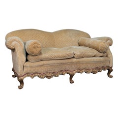 Used 2 Seat Sofa, French, Textile, Beech, Settee, Lounge, Victorian, C.1900