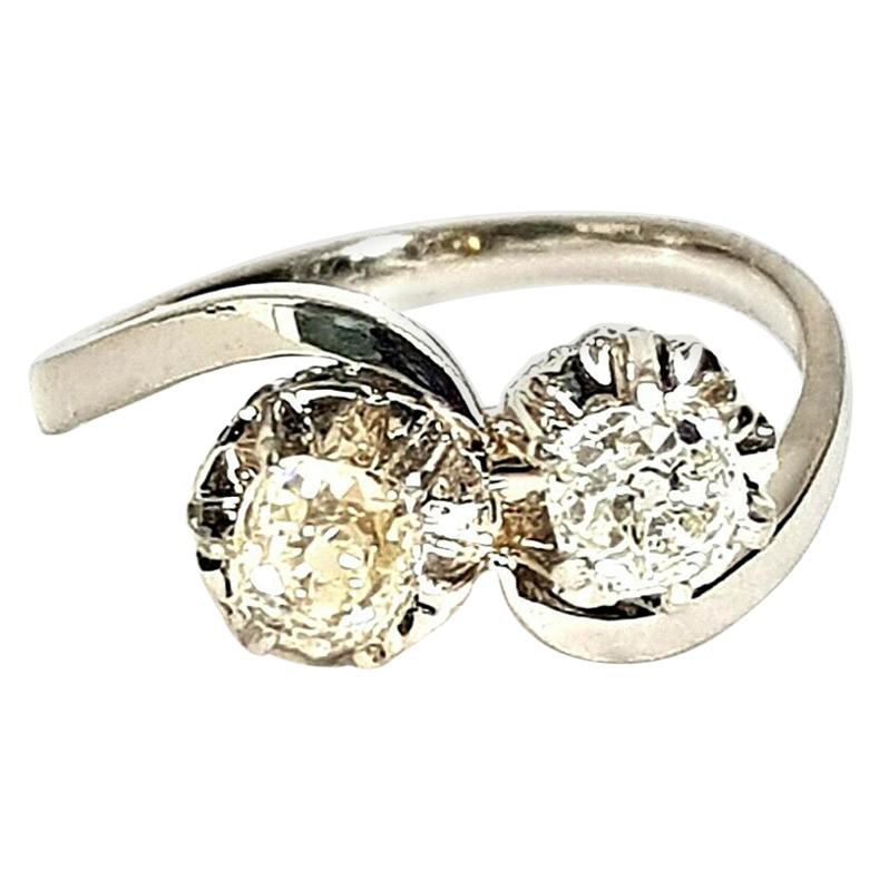 Antique 2-Stone Old Cut Diamond Ring