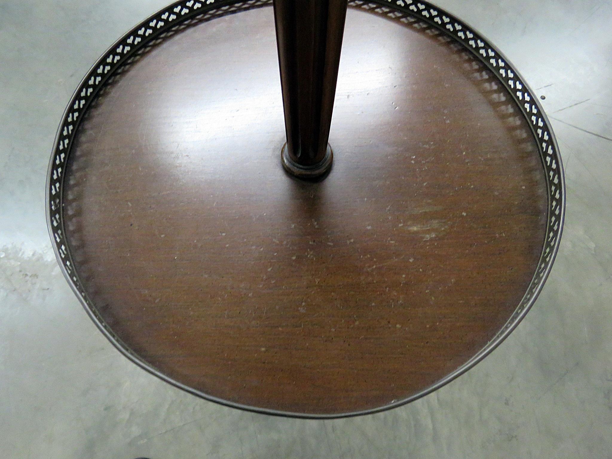 Antique 2-Tier Lamp Table For Sale 2
