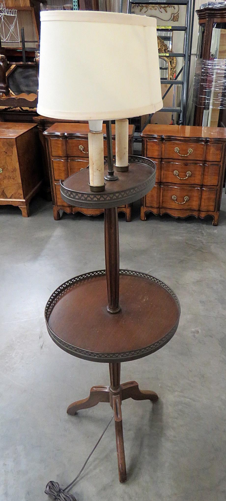 Antique 2-Tier Lamp Table For Sale 1