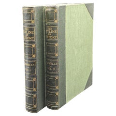 Antik, 2 Bände, HG Wells, Der Umriss der Geschichte, Nachschlagewerk, CIRCA 1920