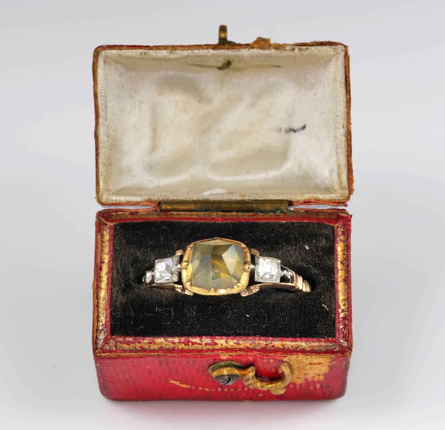 Quintessence of beauty

A Stunning, rare, possibly pre Georgian Diamond solitaire ring.

The beauty and the special charisma pieces of early jewellery have, is incomparable to any other. Something so unique survived through centuries is really a
