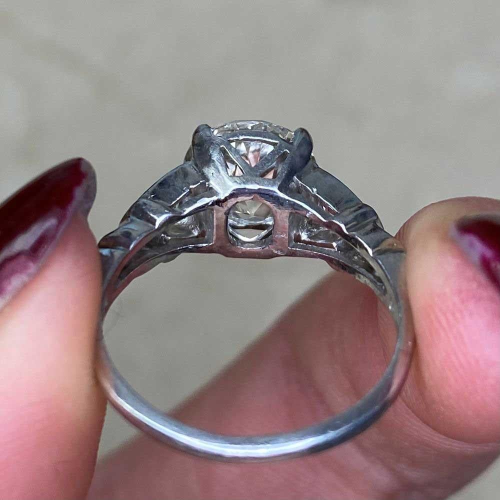 Antique 2.02 Carat Old Euro-Cut Diamond Engagement Ring, VS1 Clarity, Platinum 4