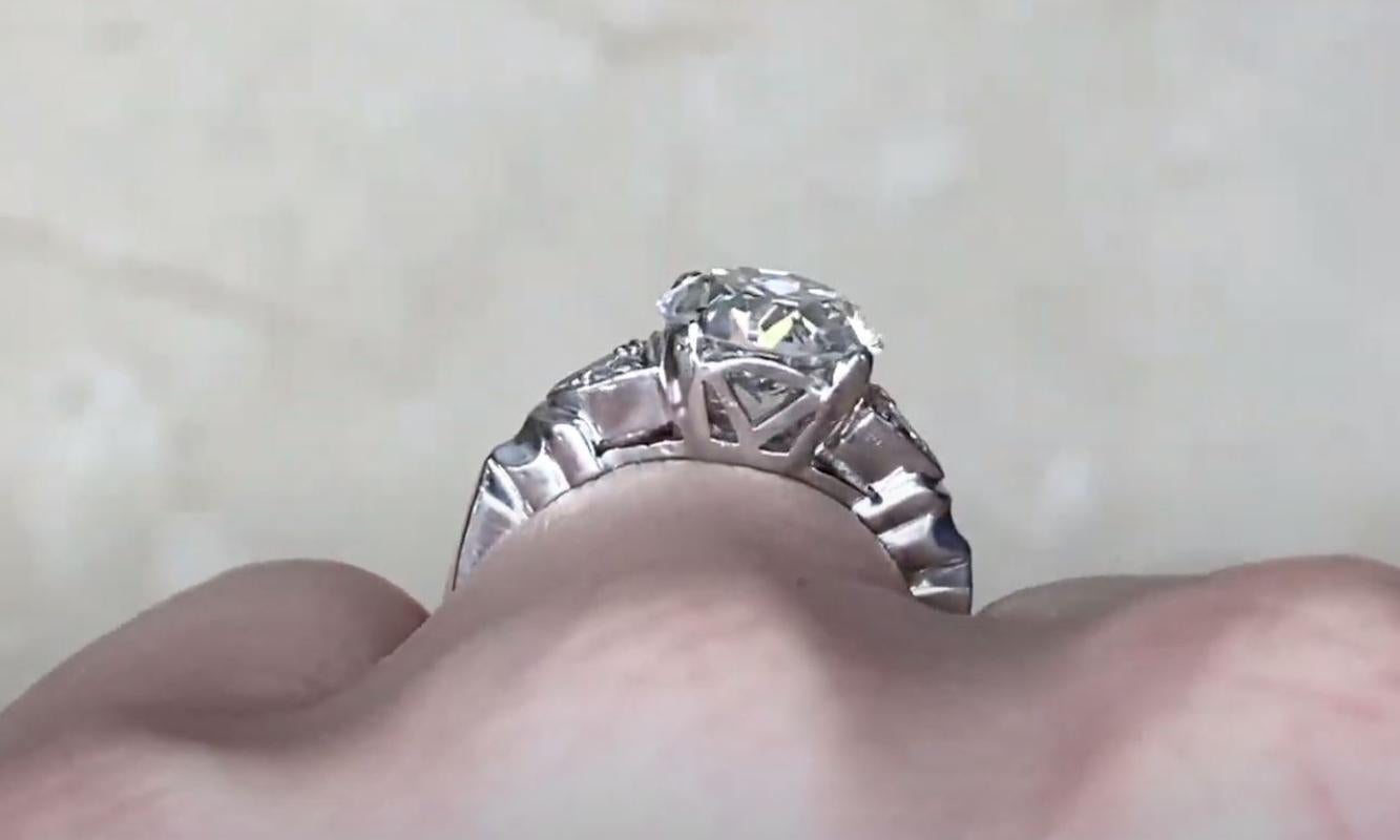 Antique 2.02 Carat Old Euro-Cut Diamond Engagement Ring, VS1 Clarity, Platinum 1
