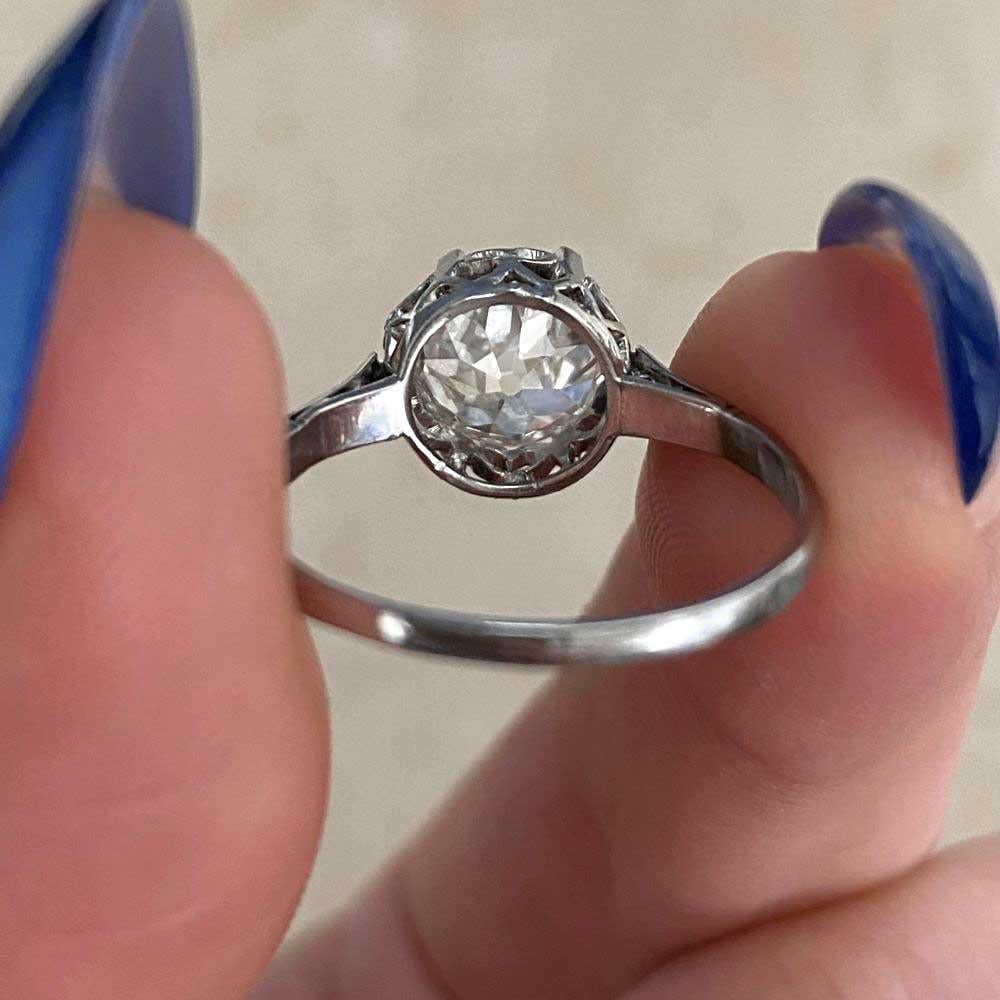 Antique 2.03ct Old European Cut Diamond Engagement Ring, VS1 Clarity, Platinum For Sale 6