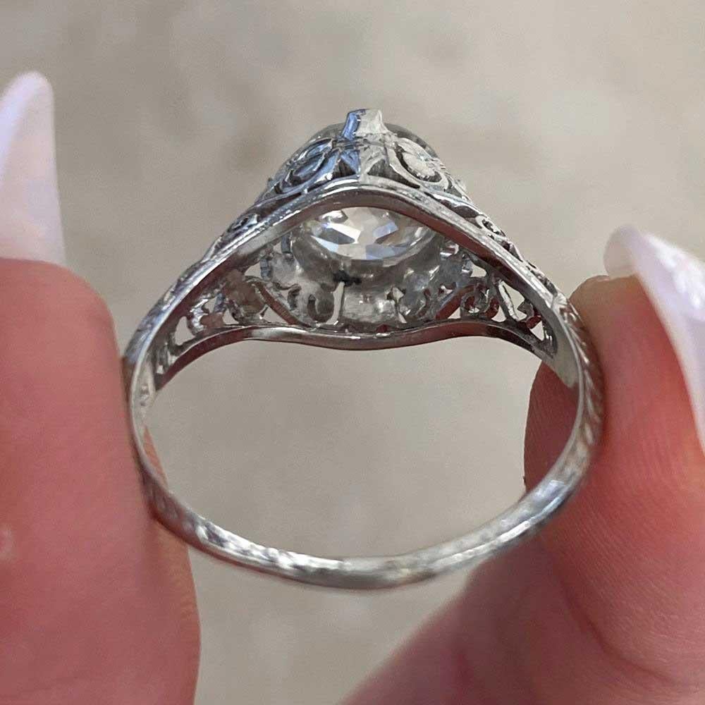 Antique 2.04ct Old European Cut Diamond Engagement Ring, Platinum, Circa 1925  For Sale 6