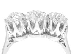 Antique 2.06 Carat Diamond and Platinum Trilogy Ring - Circa 1930
