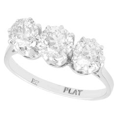 Antique 2.06 Carat Diamond and Platinum Trilogy Ring - Circa 1930