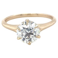 Antique, 2.09 Carat Old European Cut Diamond Ring