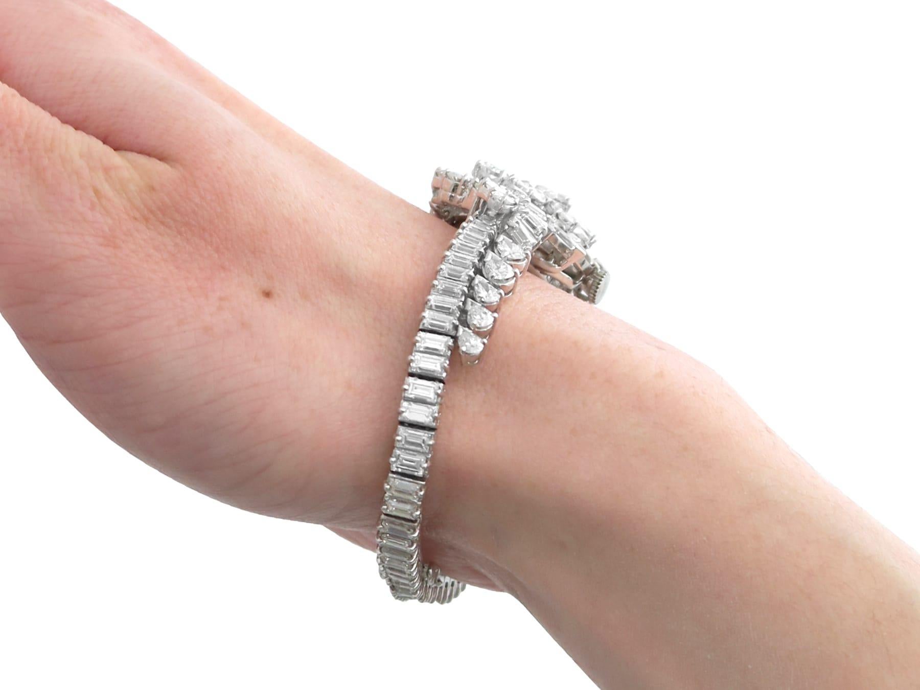 Antique 20.90 Carat Diamond, Platinum and Palladium Cocktail Watch Circa 1925 11
