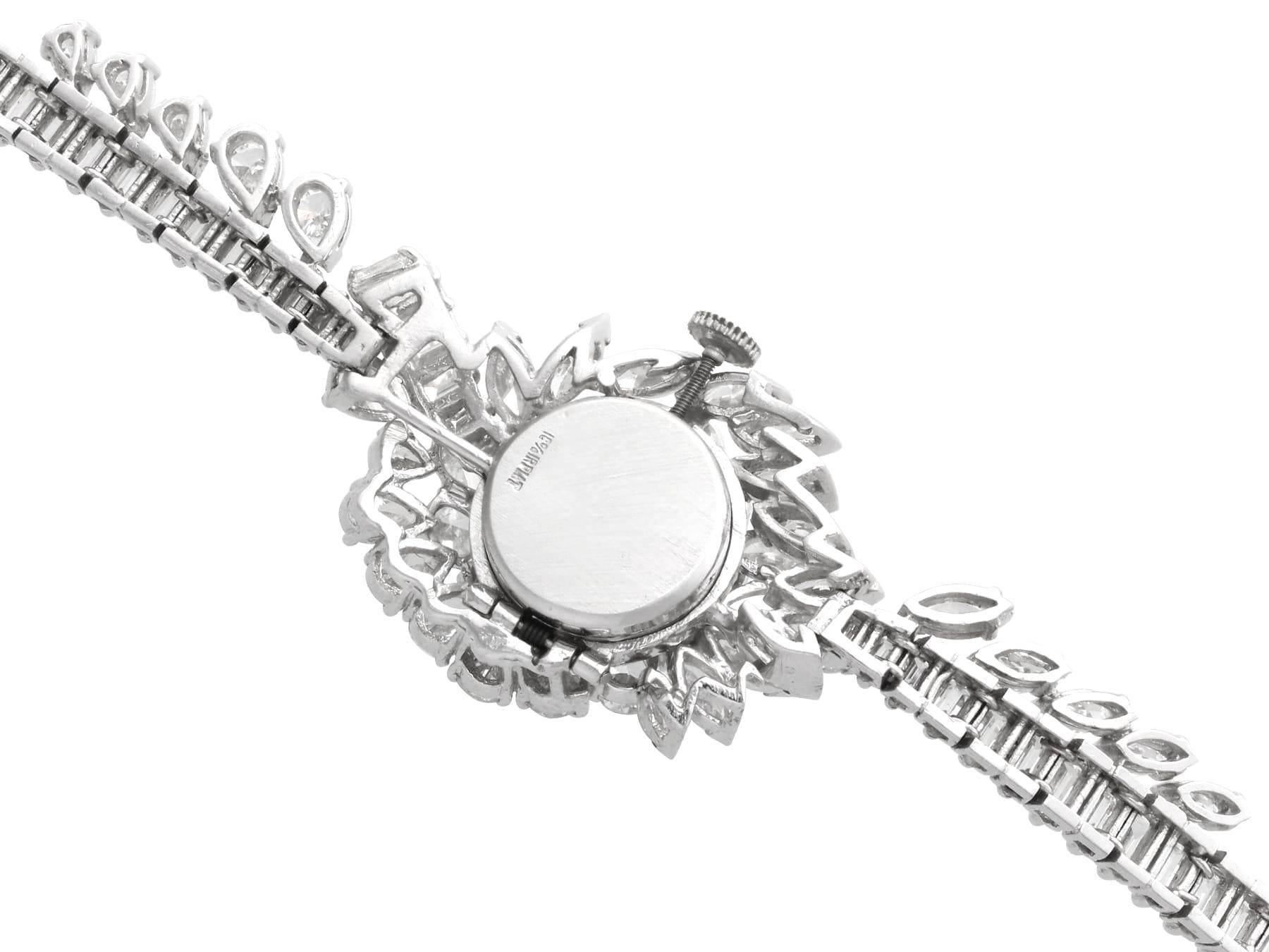 Antique 20.90 Carat Diamond, Platinum and Palladium Cocktail Watch Circa 1925 3