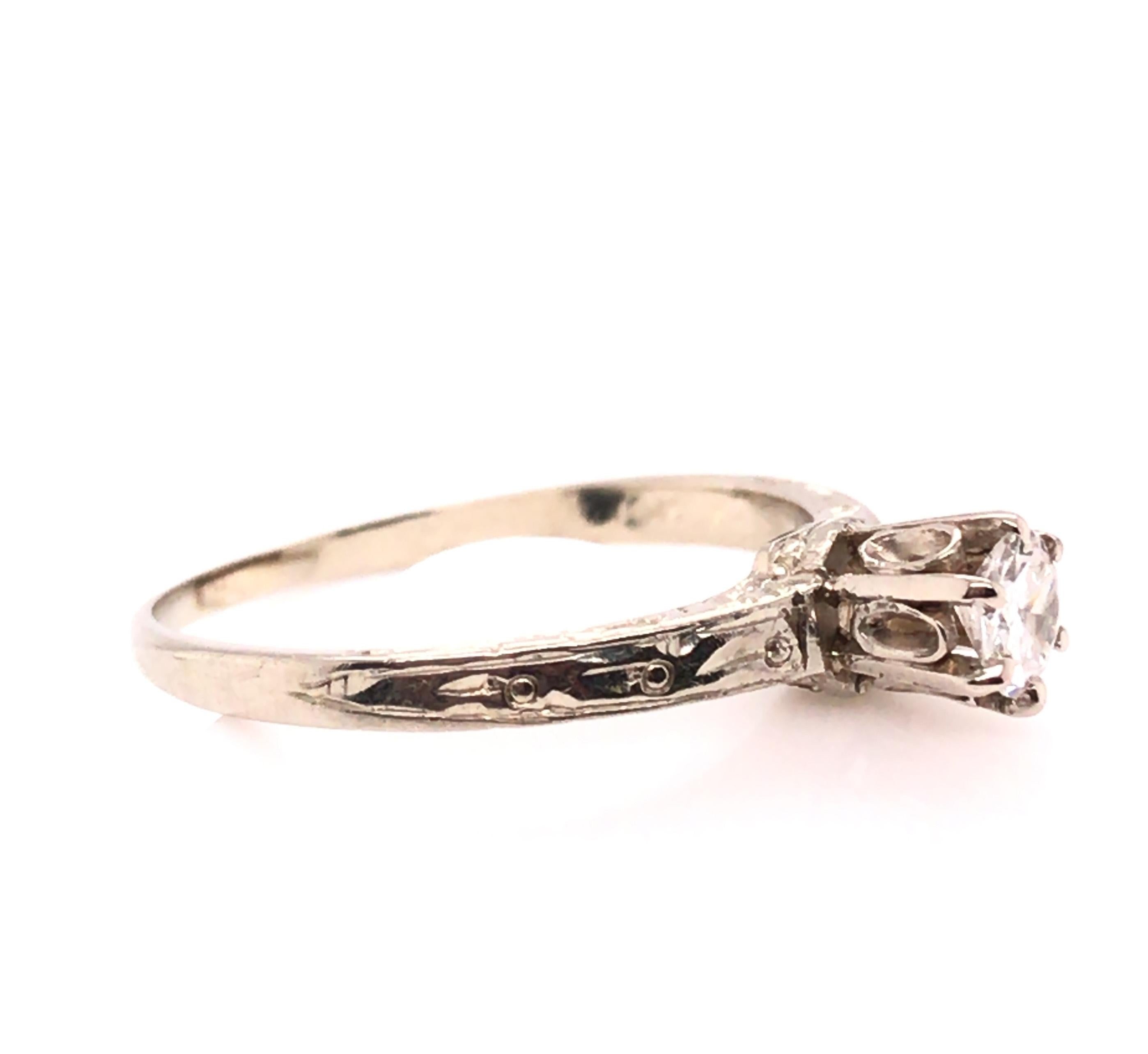 Women's Edwardian Diamond Engagement Ring .20ct Single Cut Original 1910's Antique 14K For Sale