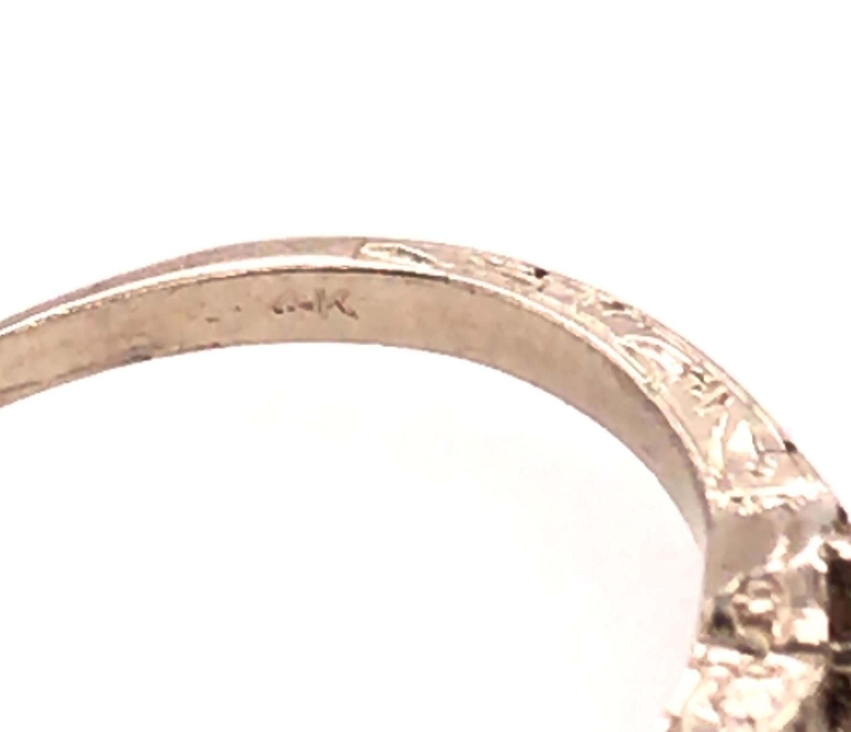 Bague de fiançailles édouardienne ancienne en or 14 carats avec diamant taille unique de 0,20 carat, années 1910 Bon état - En vente à Dearborn, MI