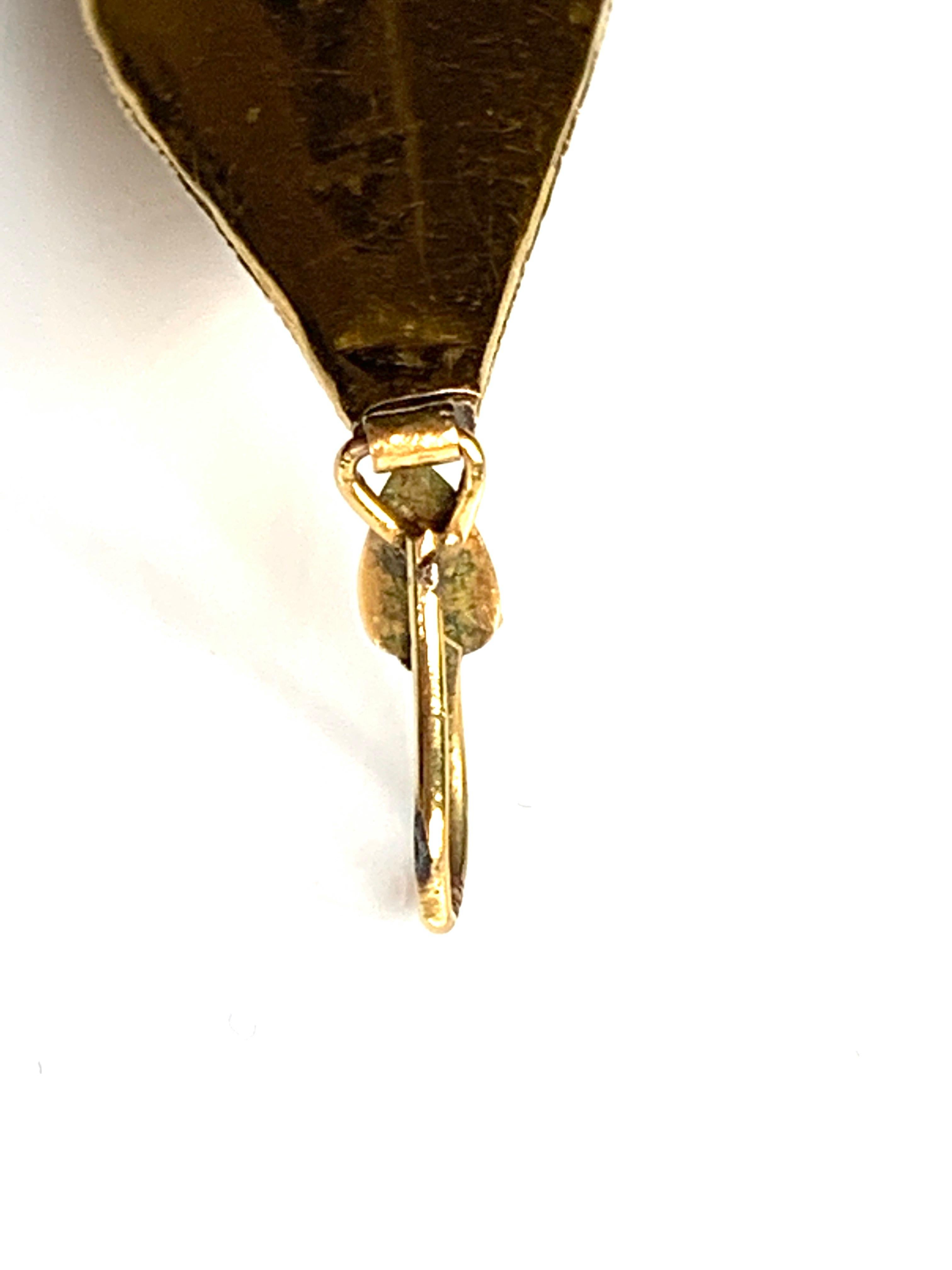 Antique 20ct Gold Enamel & Pearl Victorian Pendant For Sale 3