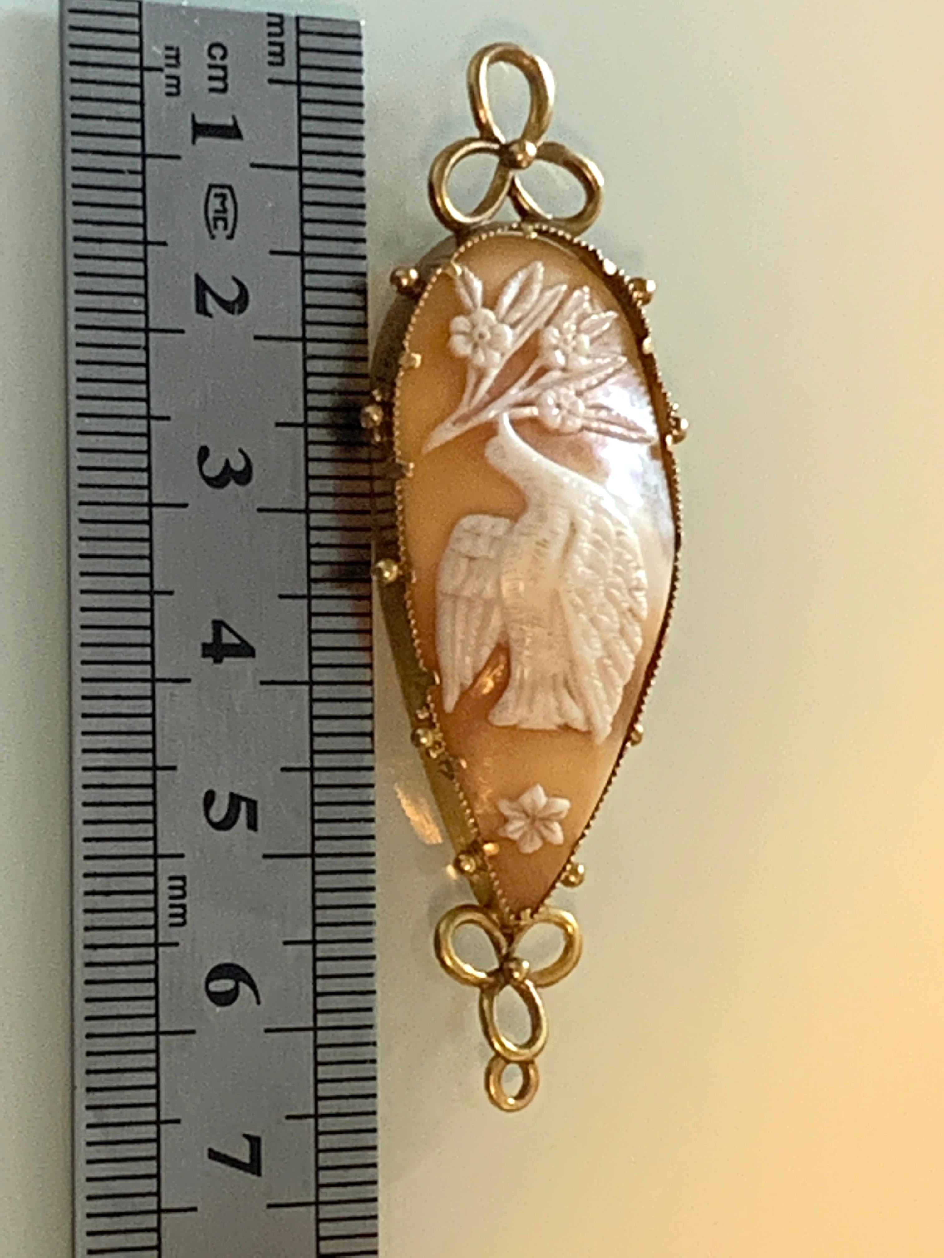 Antique 20 Carat Gold Victorian Cameo Section For Sale 5