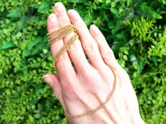 Antique 20k Yellow Gold Longuard Chain Circa 1900