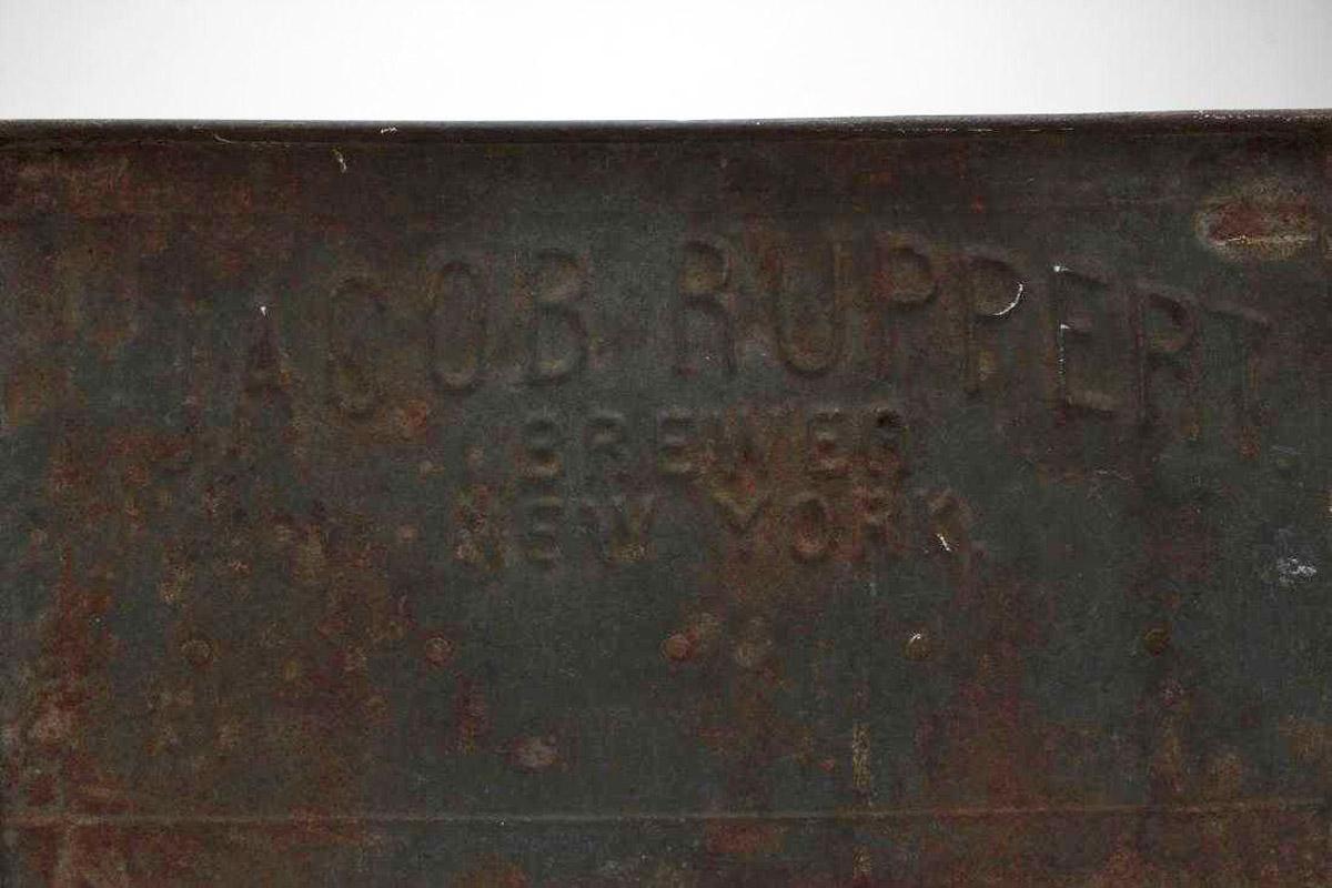 Antique 20th Century Jacob Ruppert Metal Bottle Holder For Sale 1