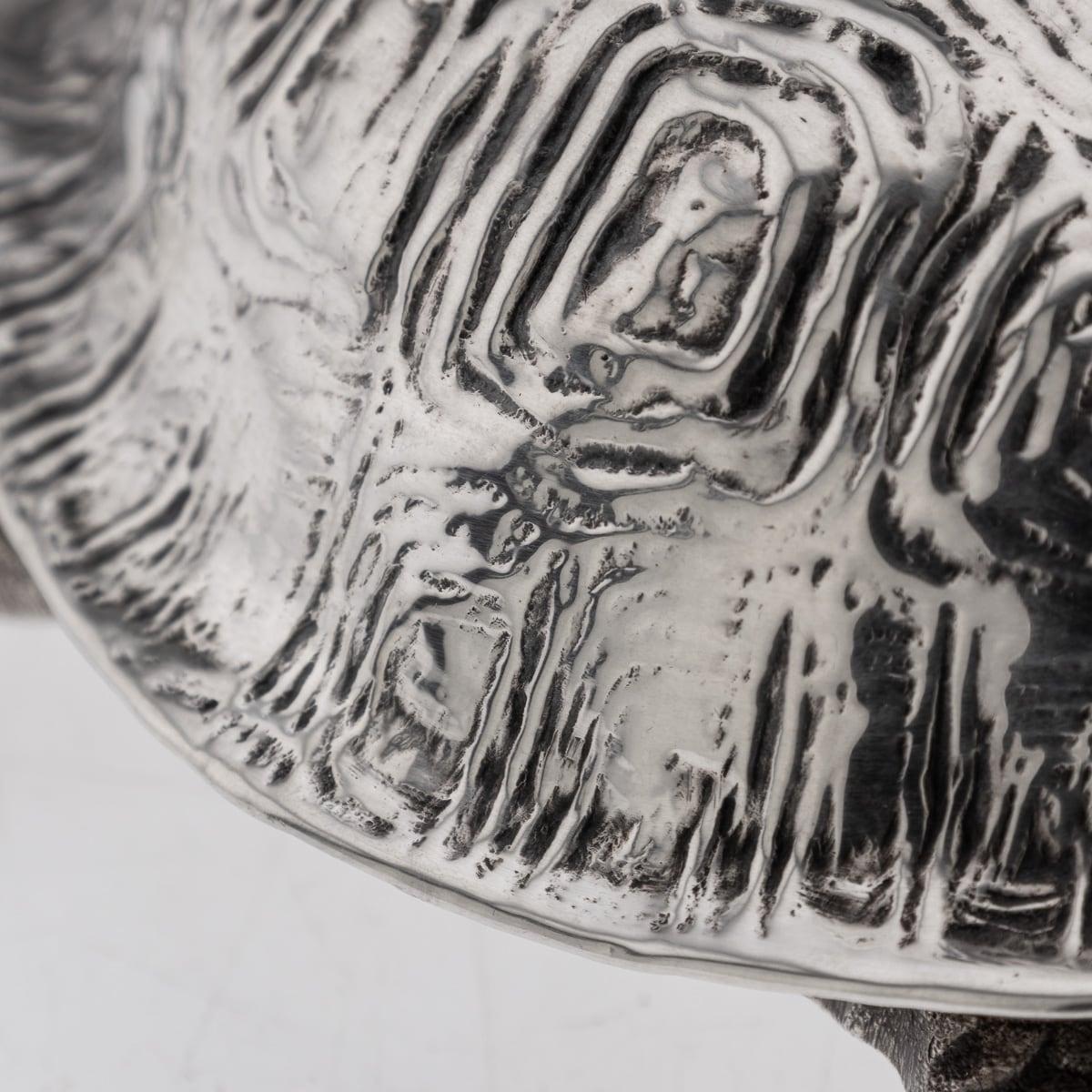 Antique 20th Cen English Solid Silver Novelty Tortoise Desk Bell, Chester c.1923 9