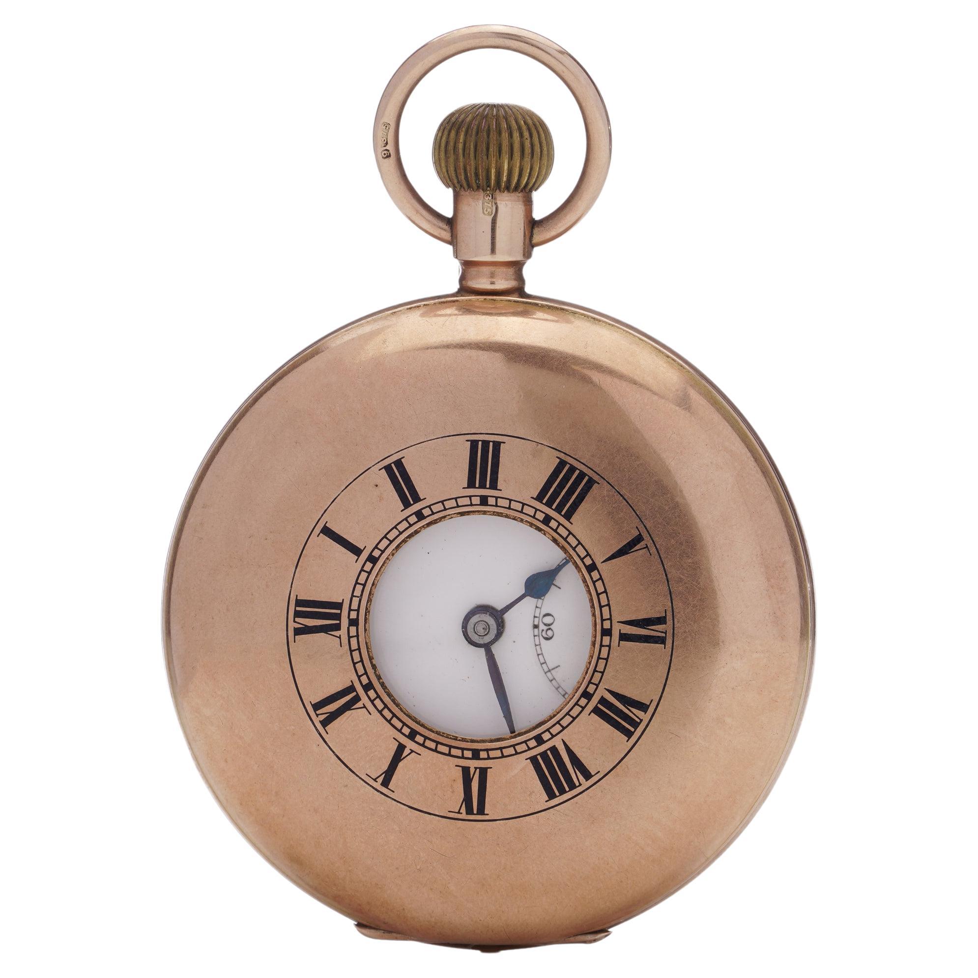 Antique Half Hunter J. W. Benson, London Silver Pocket Watch at 1stDibs