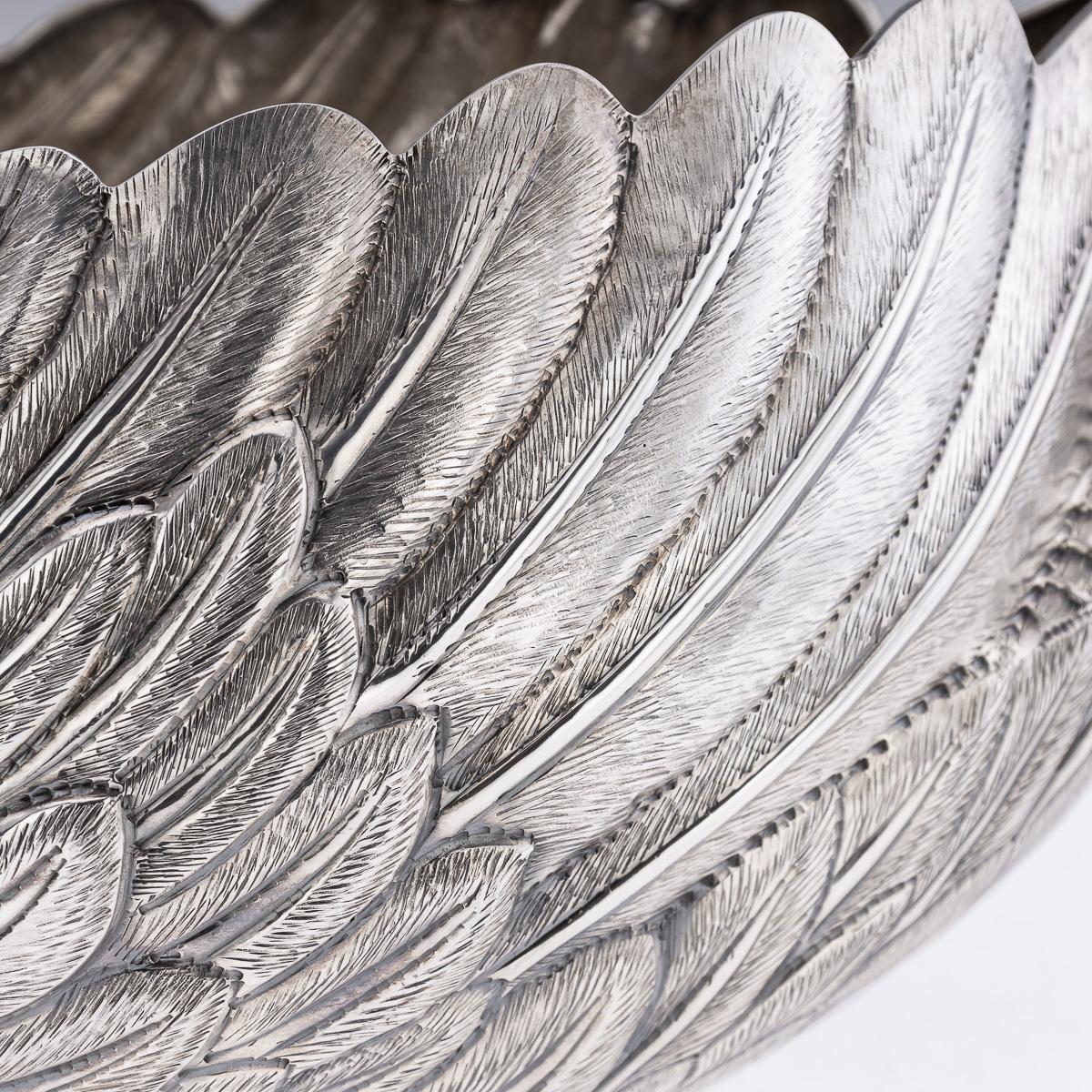 Antique 20th Century American Solid Silver Swan Jardiniere, Tiffany & Co c.1902 For Sale 14
