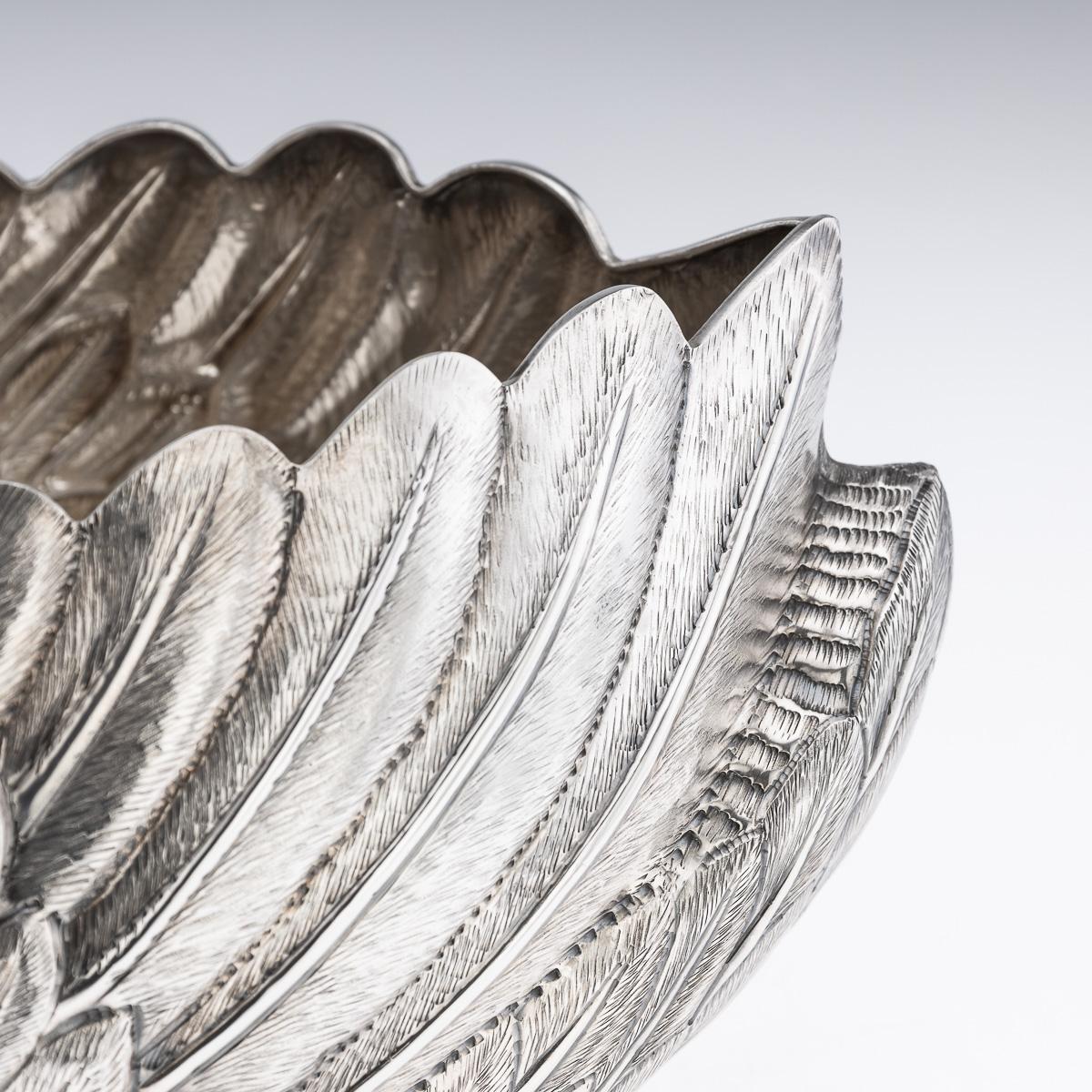 Antique 20th Century American Solid Silver Swan Jardiniere, Tiffany & Co c.1902 For Sale 15