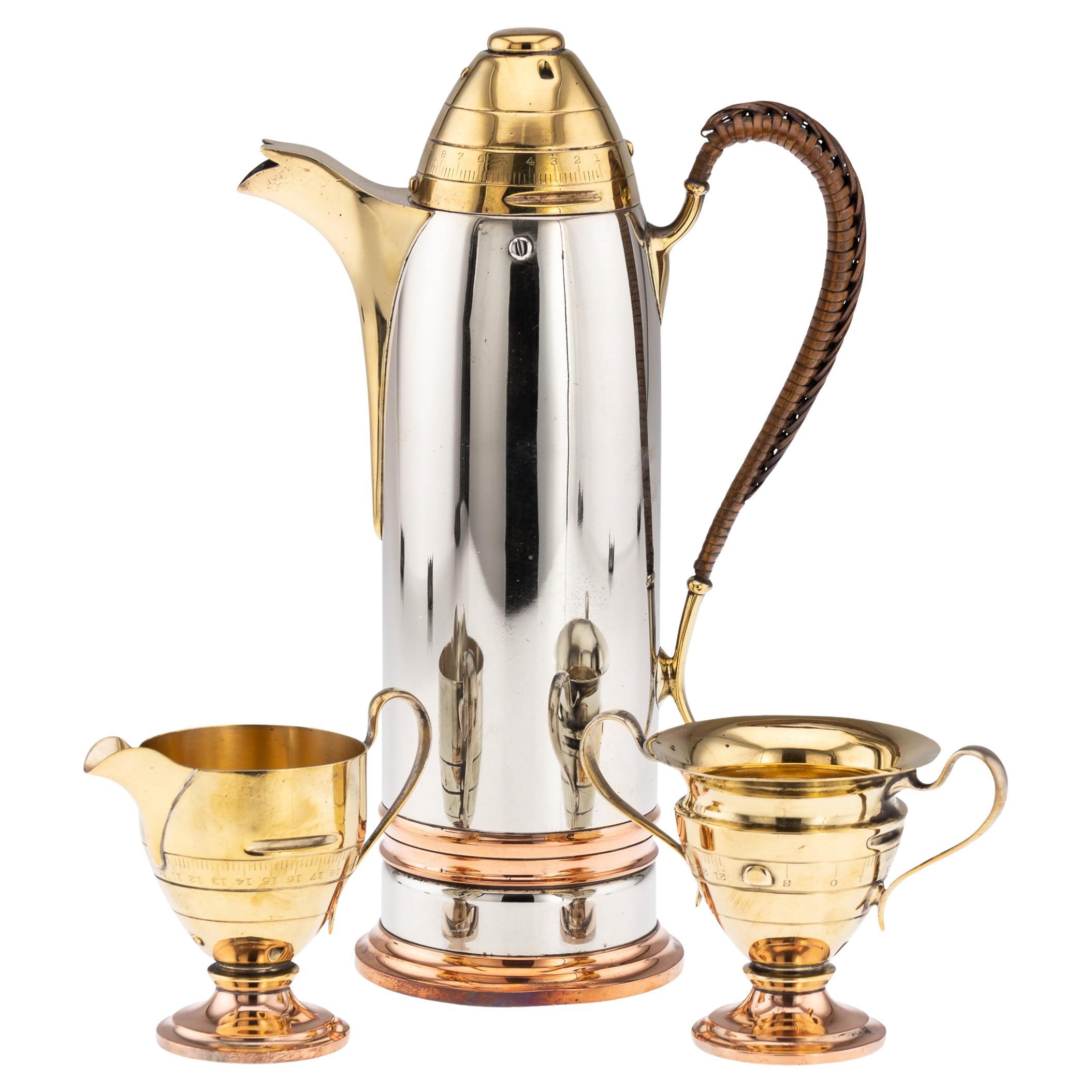 Antikes amerikanisches Wwi "Artillerie" Kaffeeset des 20. Jahrhunderts, Gorham um 1900 im Angebot