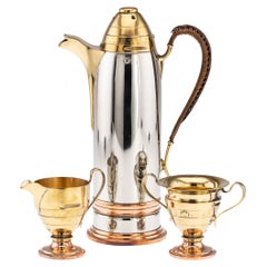 Antikes amerikanisches Wwi "Artillerie" Kaffeeset des 20. Jahrhunderts, Gorham um 1900