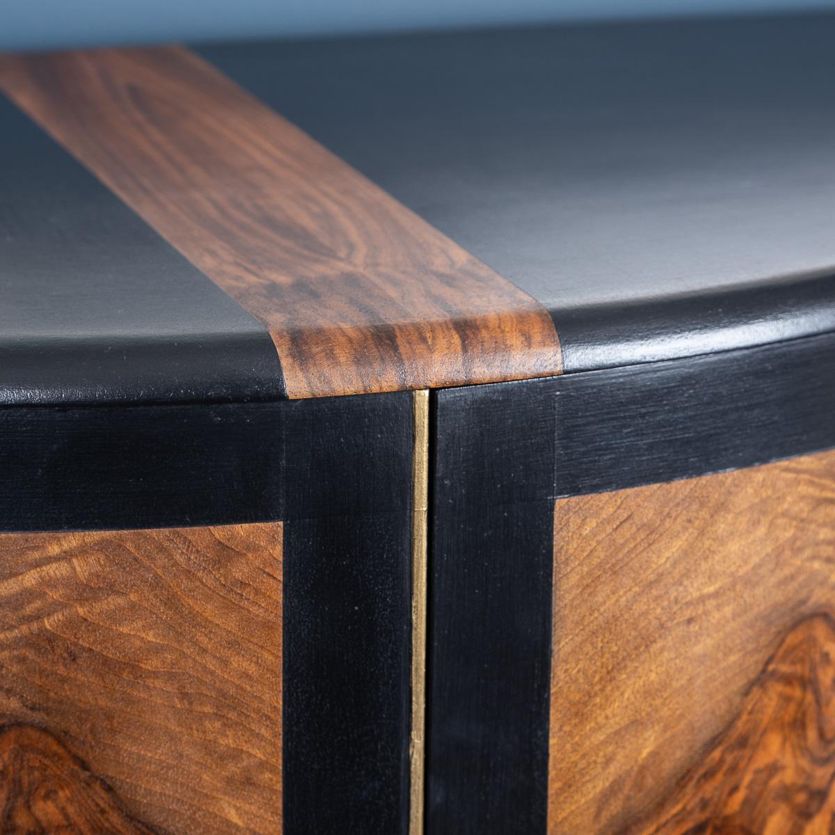 Antiker Art-déco-Cocktailschrank „Demi Lune“ aus dem 20. Jahrhundert, ca. 1920 im Angebot 6