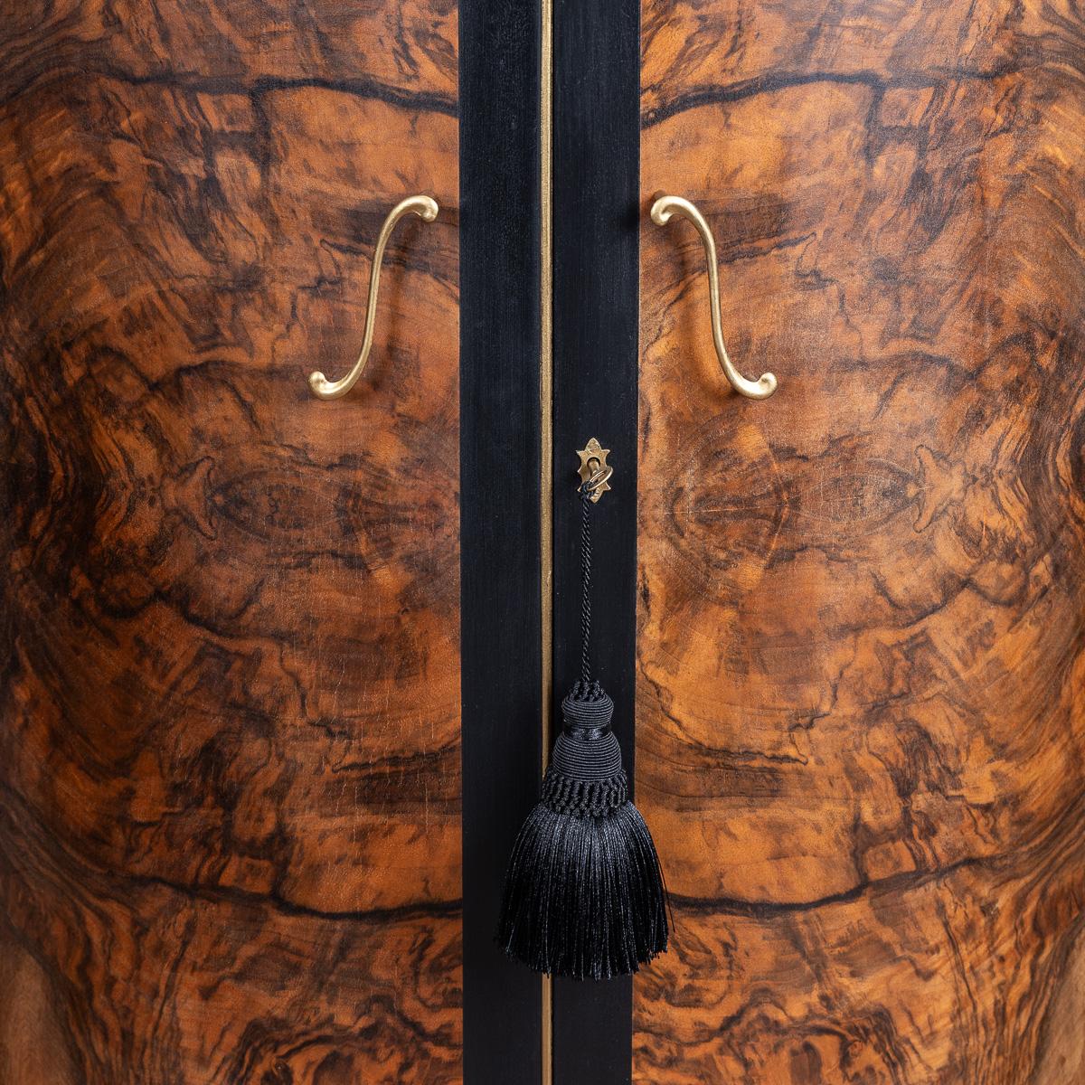 Antiker Art-déco-Cocktailschrank „Demi Lune“ aus dem 20. Jahrhundert, ca. 1920 im Angebot 9