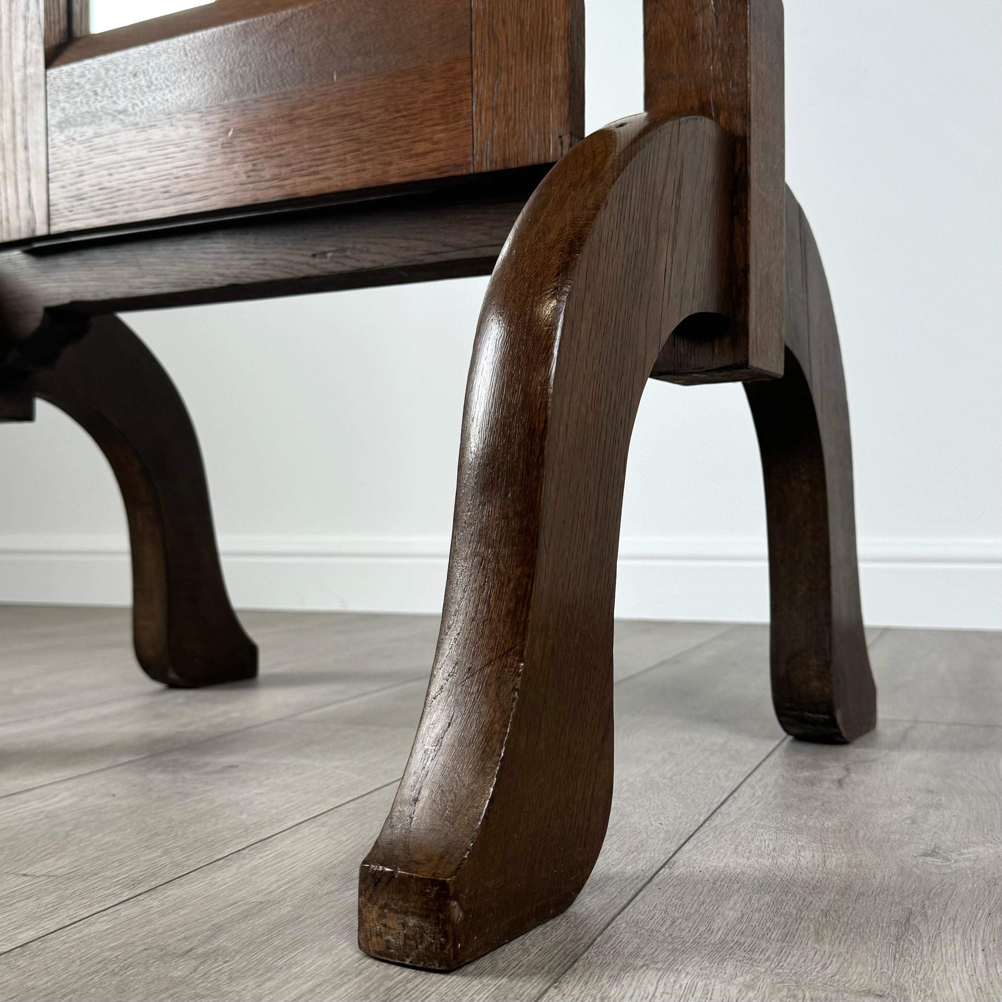 Antico specchio ovale Barley Twist del XX secolo in Oak ( REF AFS-3541 ) in vendita 6