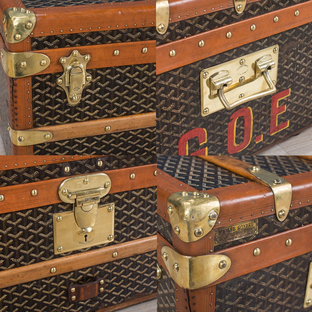 Antique 20th Century Beautiful Goyard Cabin Trunk, circa 1930 6