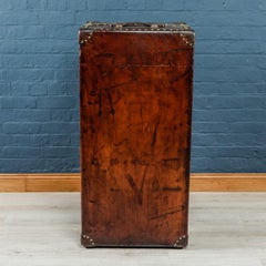 Antique 20th Century Beautiful Louis Vuitton Leather Wardrobe Trunk, circa 1910