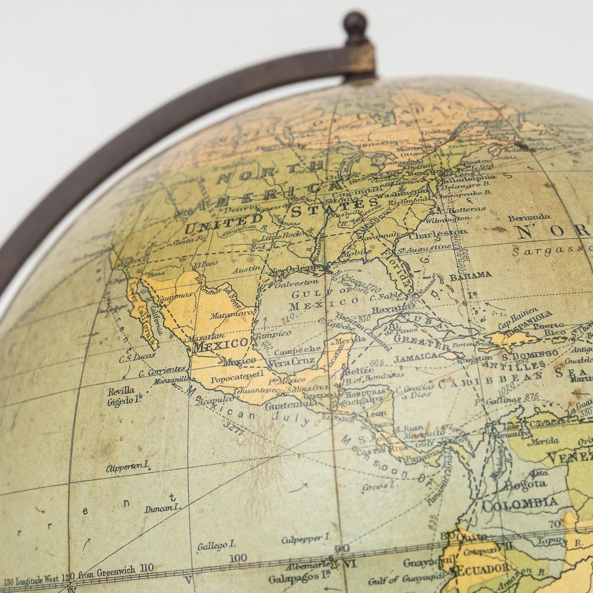 Antique British Empire Globe del XX secolo di George Philip & Son Ltd c.C. 13