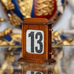 Antique 20th Century British Large Mahogany Bank Perpetual Calendar c.1910