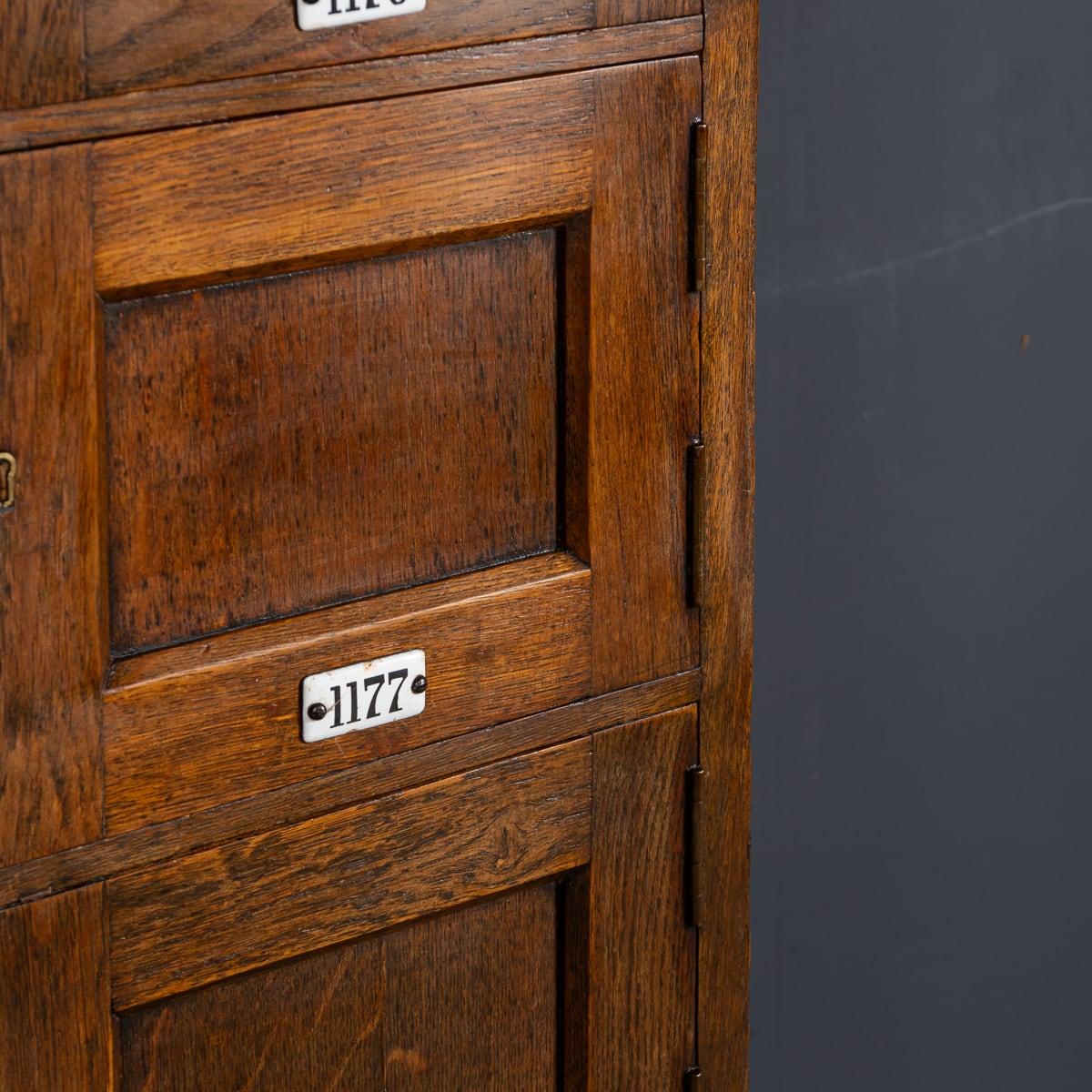 Antique 20th Century British Oak Estate Lockers c.1920 For Sale 7