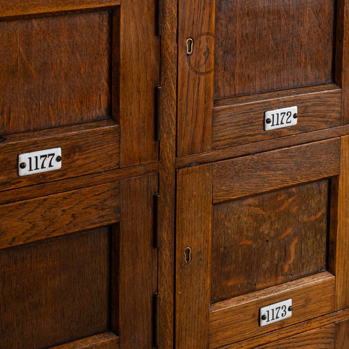 Antique 20th Century British Oak Estate Lockers c.1920 For Sale 8