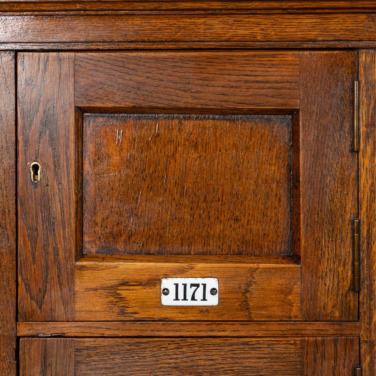 Antique 20th Century British Oak Estate Lockers c.1920 For Sale 9