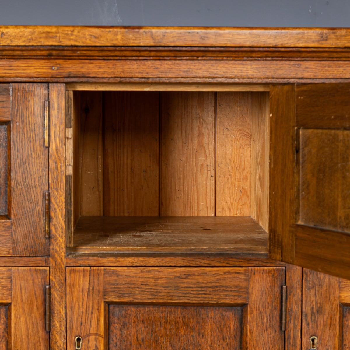 Antique 20th Century British Oak Estate Lockers c.1920 For Sale 11