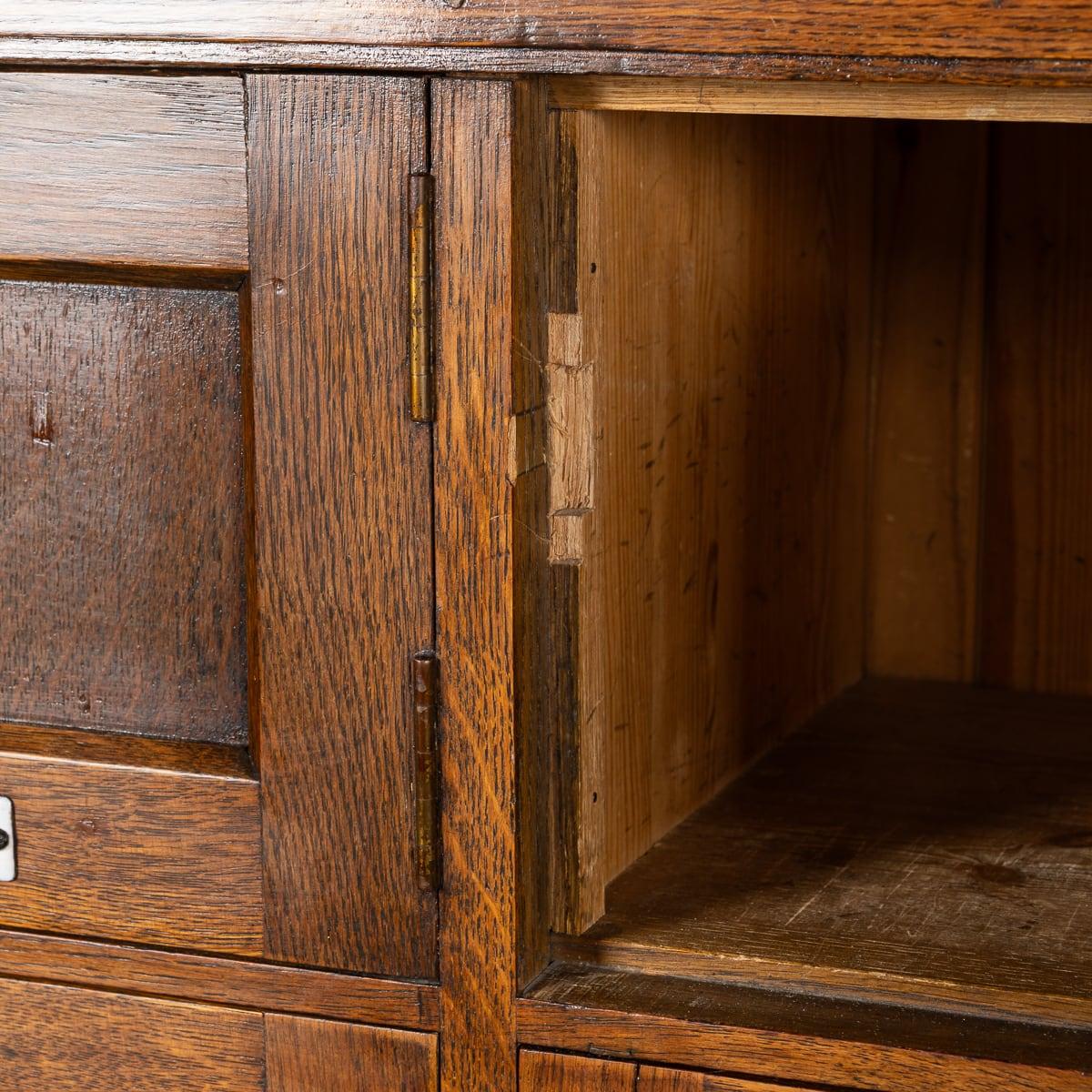 Antique 20th Century British Oak Estate Lockers c.1920 For Sale 12