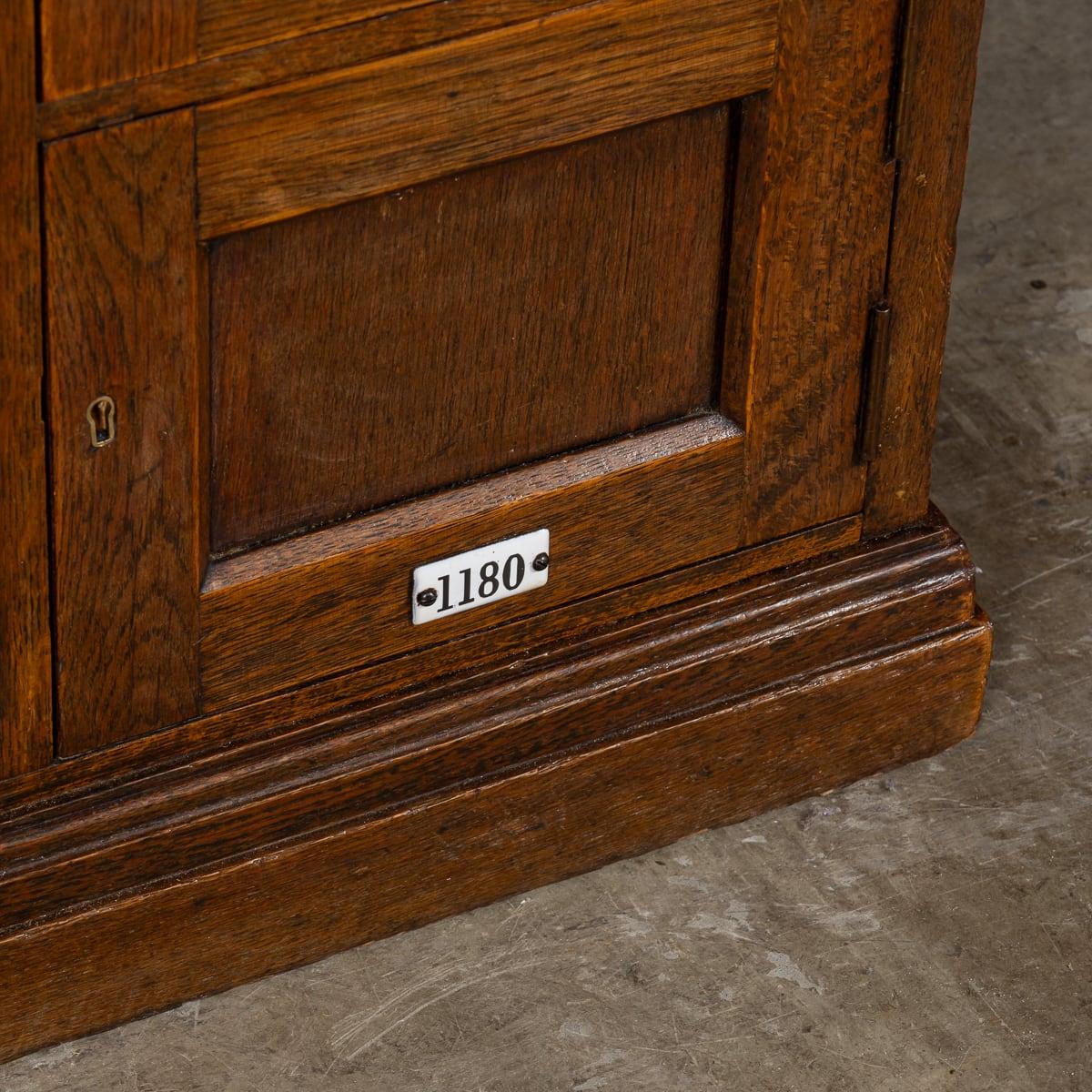 Antique 20th Century British Oak Estate Lockers c.1920 For Sale 13
