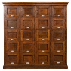 Antique 20th Century British Oak Estate Lockers c.1920