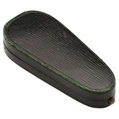 Antique 20th Century Brooch Box, Velvet Lined, United Kingdom