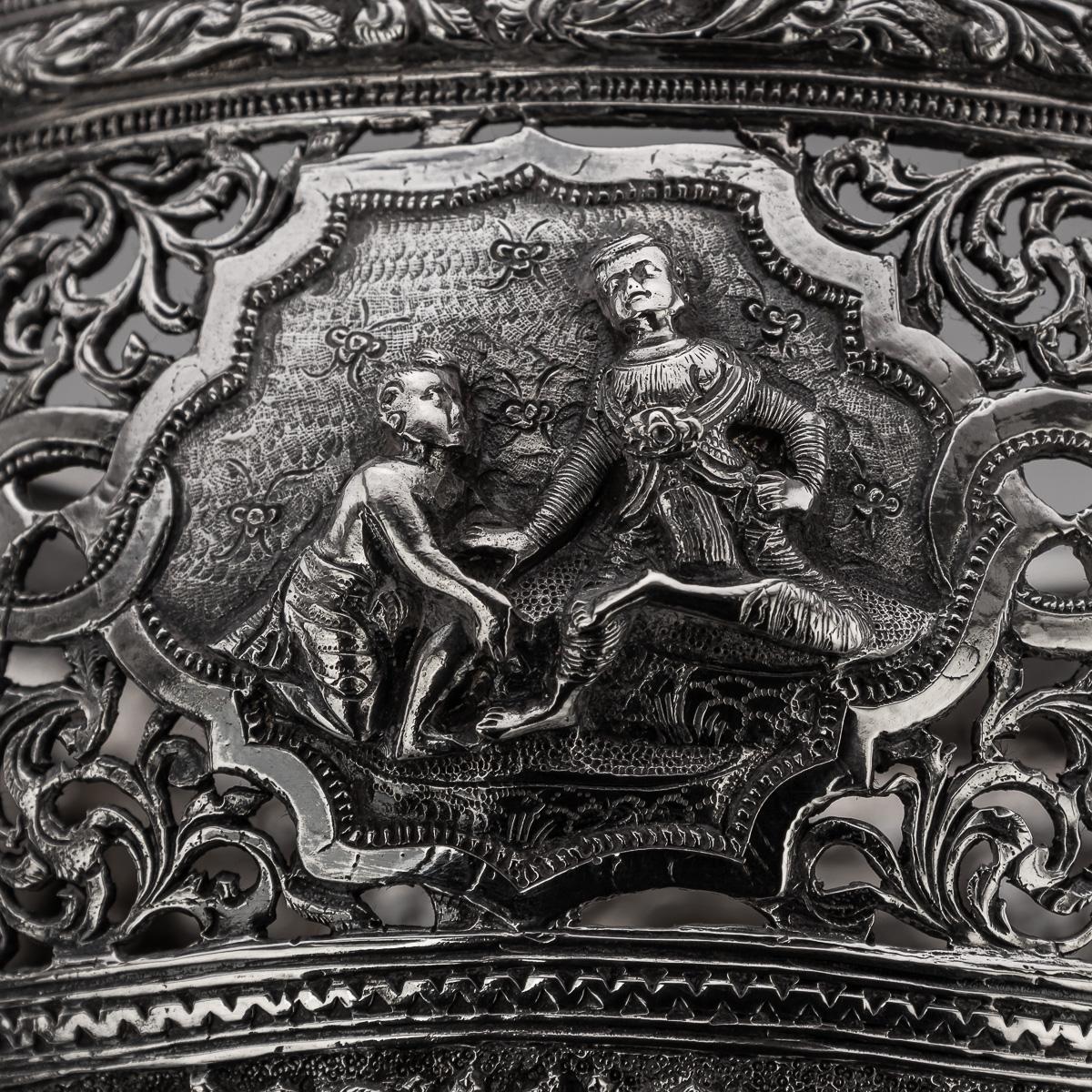 Ancienne coupe birmane en argent massif Maung Yin Maung du 20e siècle, Rangoon c.1905 en vente 5