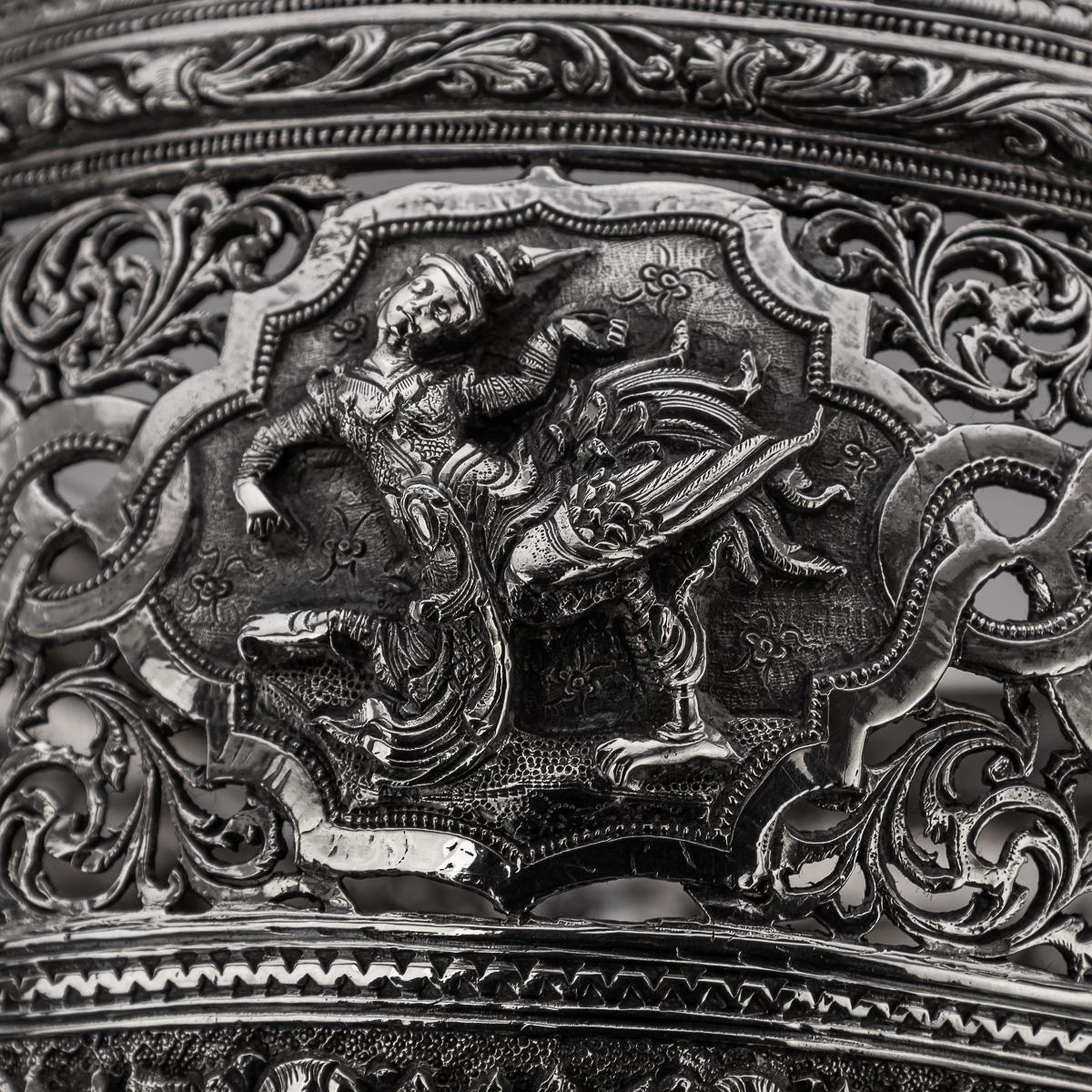 Ancienne coupe birmane en argent massif Maung Yin Maung du 20e siècle, Rangoon c.1905 en vente 6