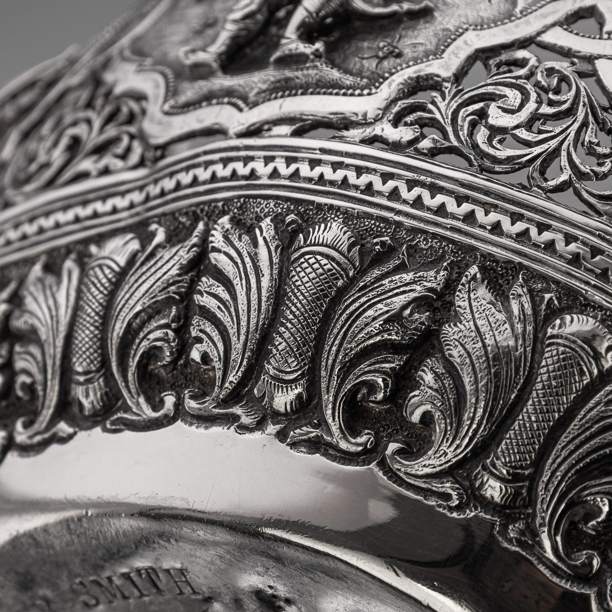 Ancienne coupe birmane en argent massif Maung Yin Maung du 20e siècle, Rangoon c.1905 en vente 8