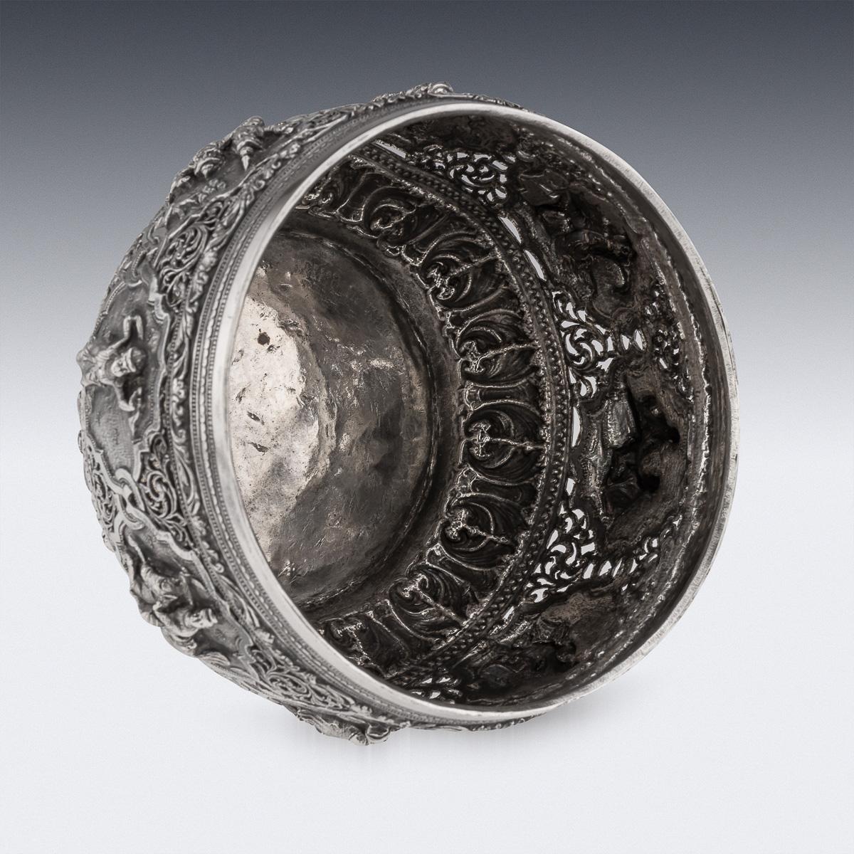 20ième siècle Ancienne coupe birmane en argent massif Maung Yin Maung du 20e siècle, Rangoon c.1905 en vente