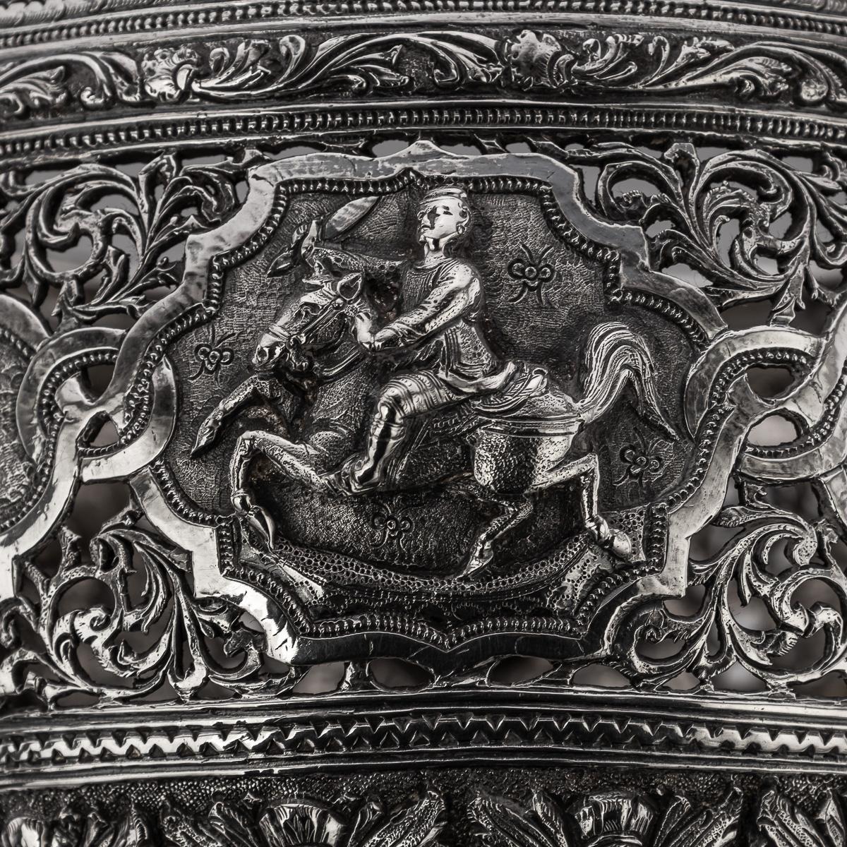 Ancienne coupe birmane en argent massif Maung Yin Maung du 20e siècle, Rangoon c.1905 en vente 2