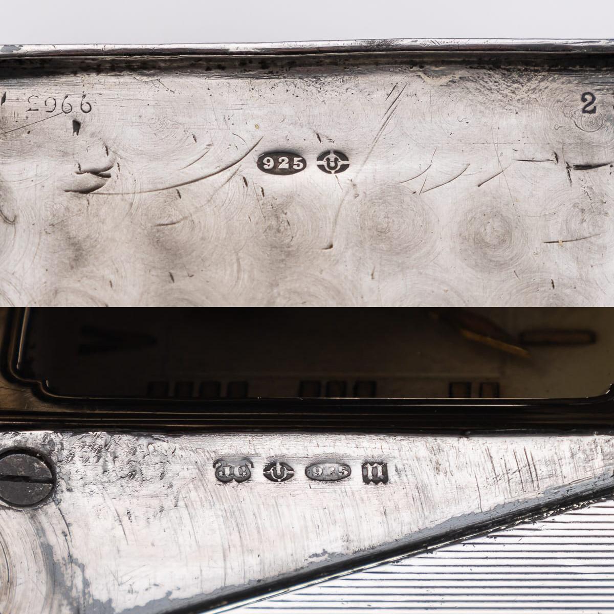 Antique 20th Century Cartier Solid Silver Travel Clock c.1908 For Sale 5