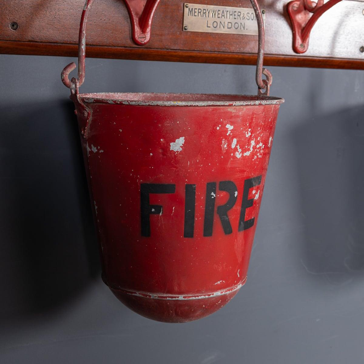 Antique 20th Century Cast Iron Hooks & Fire Buckets, Merryweather & Sons c.1900 In Good Condition In Royal Tunbridge Wells, Kent